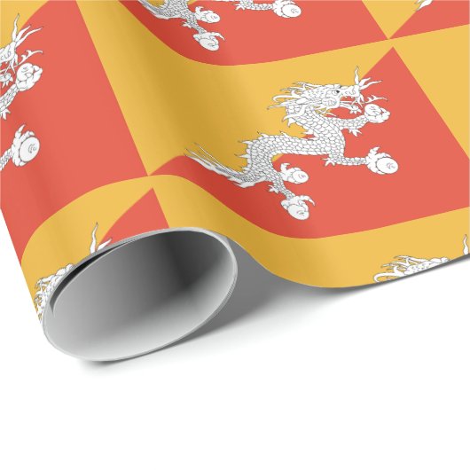 Bhutan Flag Geschenkpapier (Rolleneckpunkt)