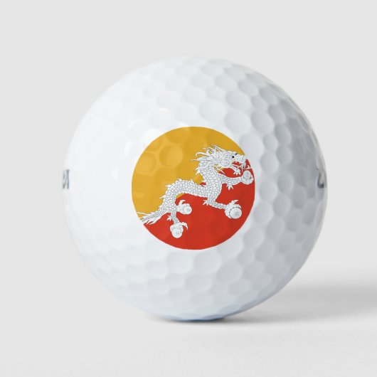 Bhutan Flag Golfball (Vorderseite)