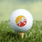 Bhutan Flag Golfball (Insitu T-Shirt)