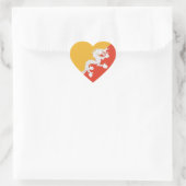 Bhutan Flag Heftsticker Herz-Aufkleber (Tasche)