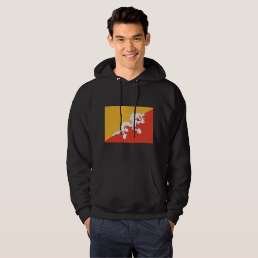 Bhutan Flag Hoodie (Vorne ganz)