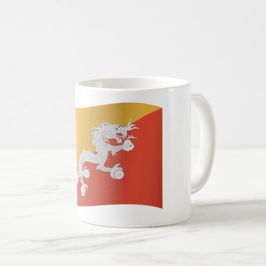 Bhutan Flag Kaffeetasse (VorderseiteRechts)