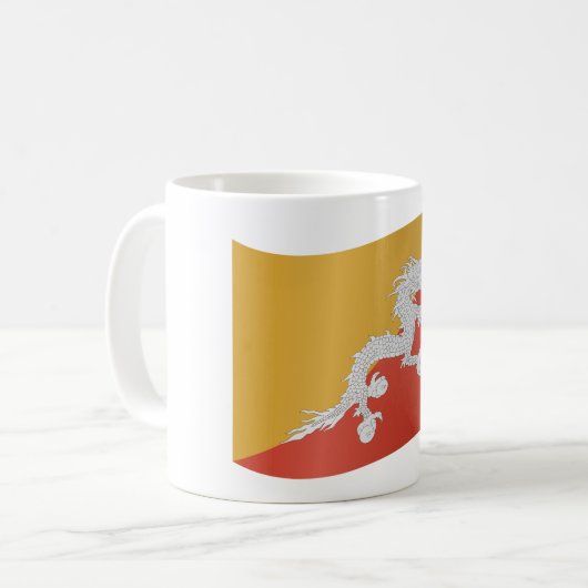 Bhutan Flag Kaffeetasse (Vorderseite Links)