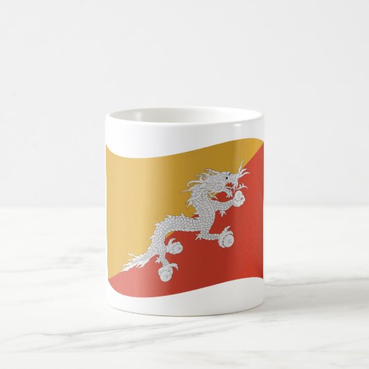 Bhutan Flag Kaffeetasse (Mittel)