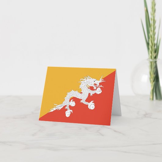 Bhutan Flag Karte (Vorderseite)