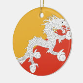 Bhutan Flag Keramikornament (Links)