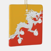 Bhutan Flag Keramikornament (Rechts)