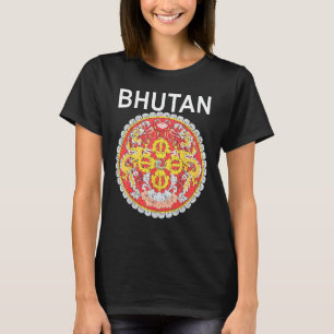 Bhutan Flag Künstlerisches bhutanesisches Emblem T-Shirt