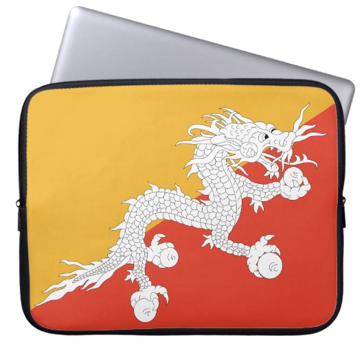 Bhutan Flag Laptopschutzhülle (Vorderseite)