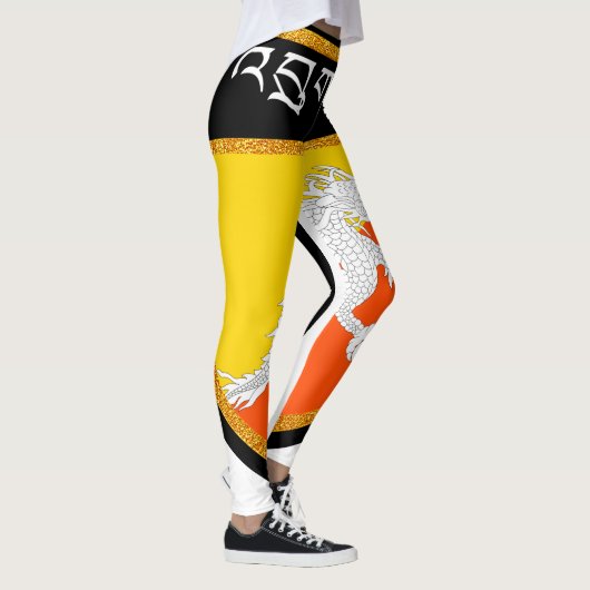 Bhutan Flag Leggings (Rechts)