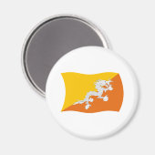 Bhutan Flag Magnet (Vorderseite/Rückseite)