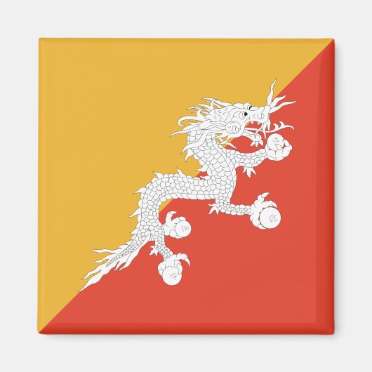 Bhutan Flag Magnet (Vorne)