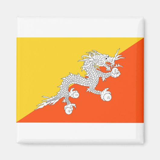 Bhutan Flag Magnet (Vorne)