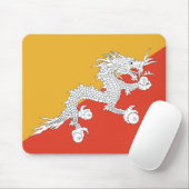 Bhutan Flag Mousepad (Mit Mouse)