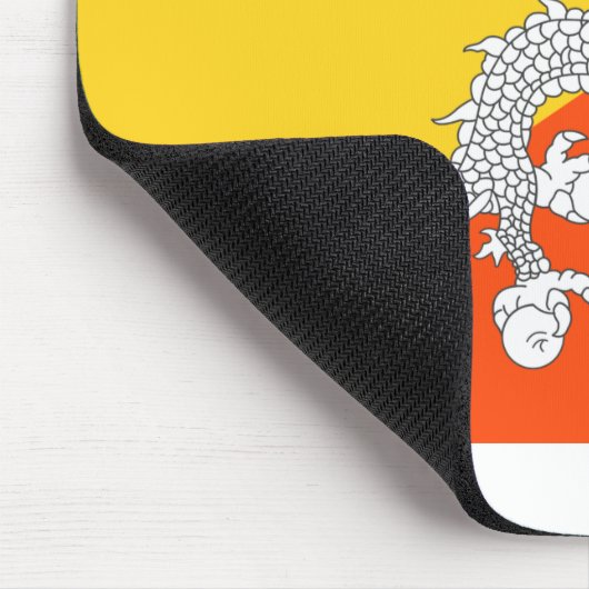 Bhutan Flag Mousepad (Ecke)