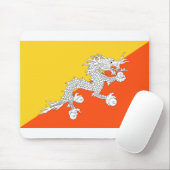Bhutan Flag Mousepad (Mit Mouse)