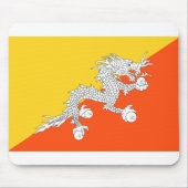 Bhutan Flag Mousepad (Vorne)
