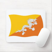 Bhutan Flag Mousepad (Mit Mouse)