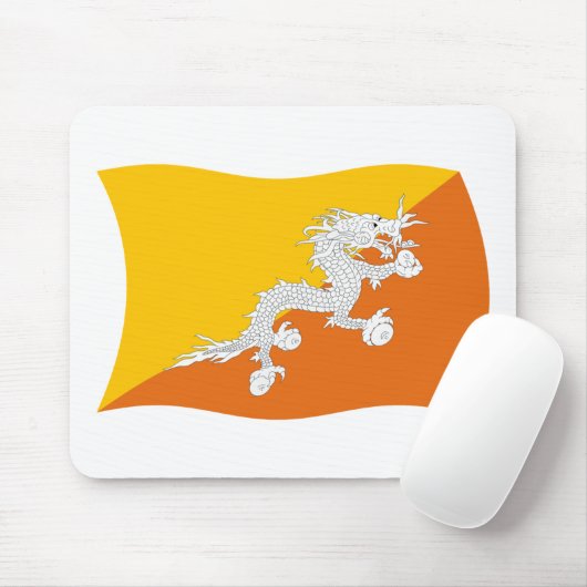 Bhutan Flag Mousepad (Mit Mouse)