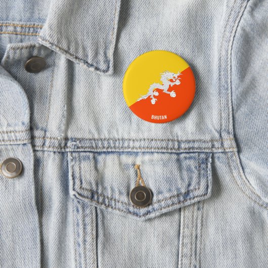 Bhutan Flag Niedlich Patriotic Button (Beispiel)