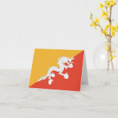 Bhutan Flag Notecard Karte (Gelbe Blume)