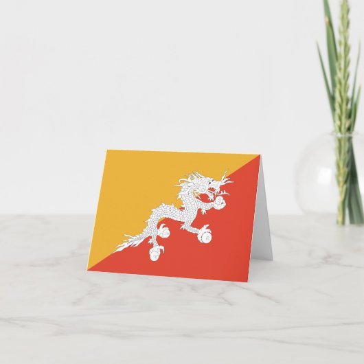 Bhutan Flag Notecard Karte (Vorderseite)