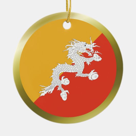 Bhutan Flag Ornament (Vorne)