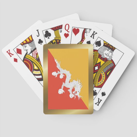 Bhutan Flag Playing Cards Spielkarten (Rückseite)