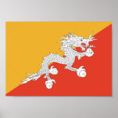 Bhutan Flag Poster (Vorne)