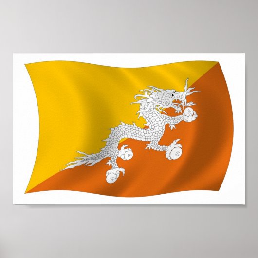 Bhutan Flag Poster Print (Vorne)