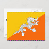 Bhutan Flag Postkarte (Vorne/Hinten)