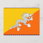 Bhutan Flag Postkarte (Vorderseite)