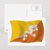 Bhutan Flag Postkarte (Vorne/Hinten)