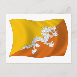 Bhutan Flag Postkarte