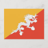 Bhutan Flag Postkarte (Vorderseite)