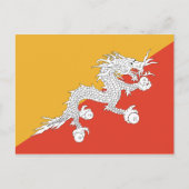 Bhutan Flag Postkarte (Vorderseite)