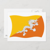 Bhutan Flag Postkarte (Vorne/Hinten)