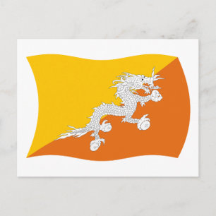 Bhutan Flag Postkarte