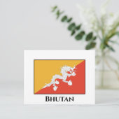 Bhutan Flag Postkarte (Stehend Vorderseite)