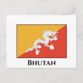 Bhutan Flag Postkarte (Vorderseite)