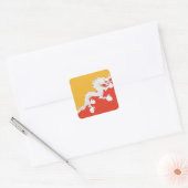 Bhutan Flag Quadratischer Aufkleber (Umschlag)