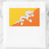 Bhutan Flag Rechteckiger Aufkleber (Tasche)