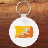 Bhutan Flag Schlüsselanhänger (Vorderseite)
