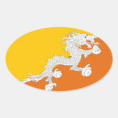 Bhutan Flag Sticker (Vorderseite)