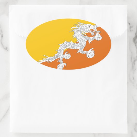 Bhutan Flag Sticker (Tasche)