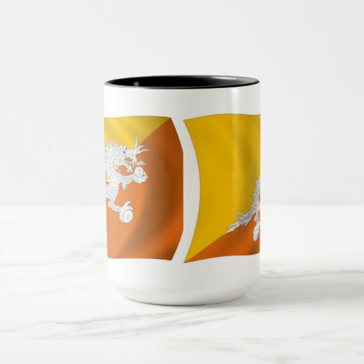 Bhutan Flag Tasse (Zentrum)