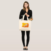 Bhutan Flag Tote Bag Jumbo Stoffbeutel (Vorderseite (Model))