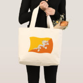 Bhutan Flag Tote Bag Jumbo Stoffbeutel (Vorderseite (Produkt))