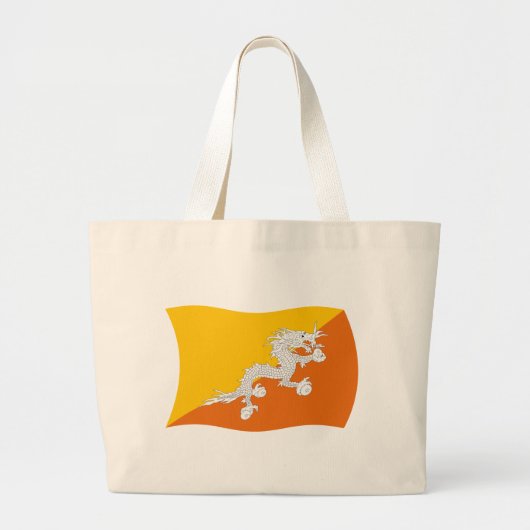 Bhutan Flag Tote Bag Jumbo Stoffbeutel (Vorne)