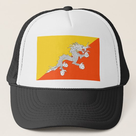 Bhutan Flag Truckerkappe (Vorderseite)